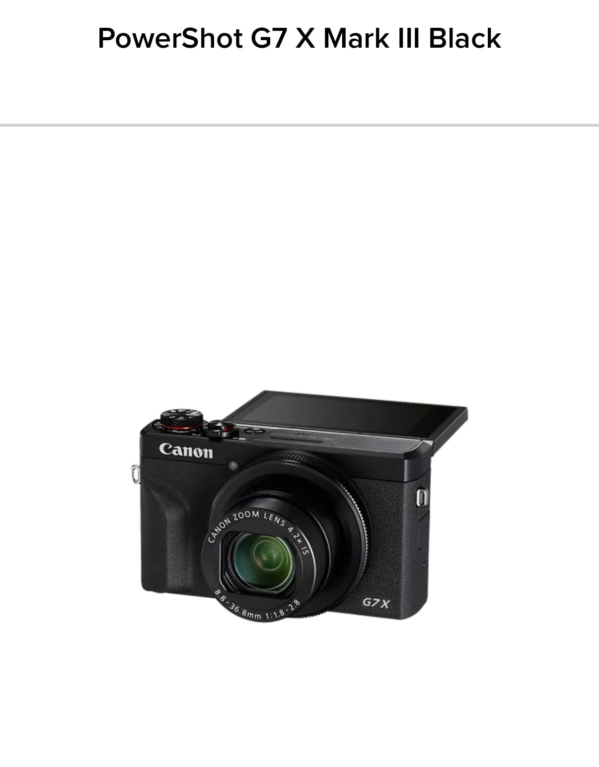 PowerShot G7 X Mark III Black
