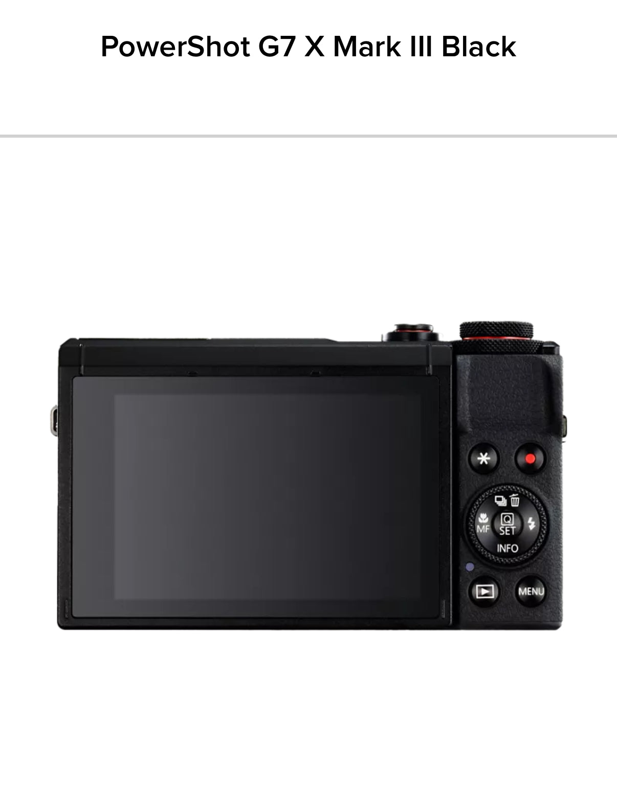 PowerShot G7 X Mark III Black