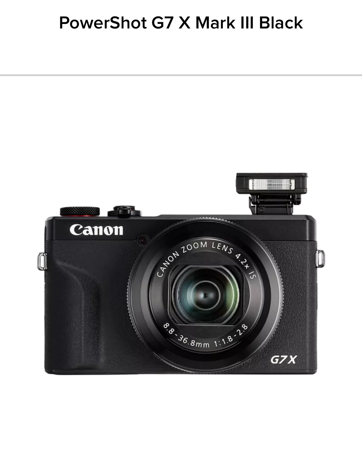 PowerShot G7 X Mark III Black