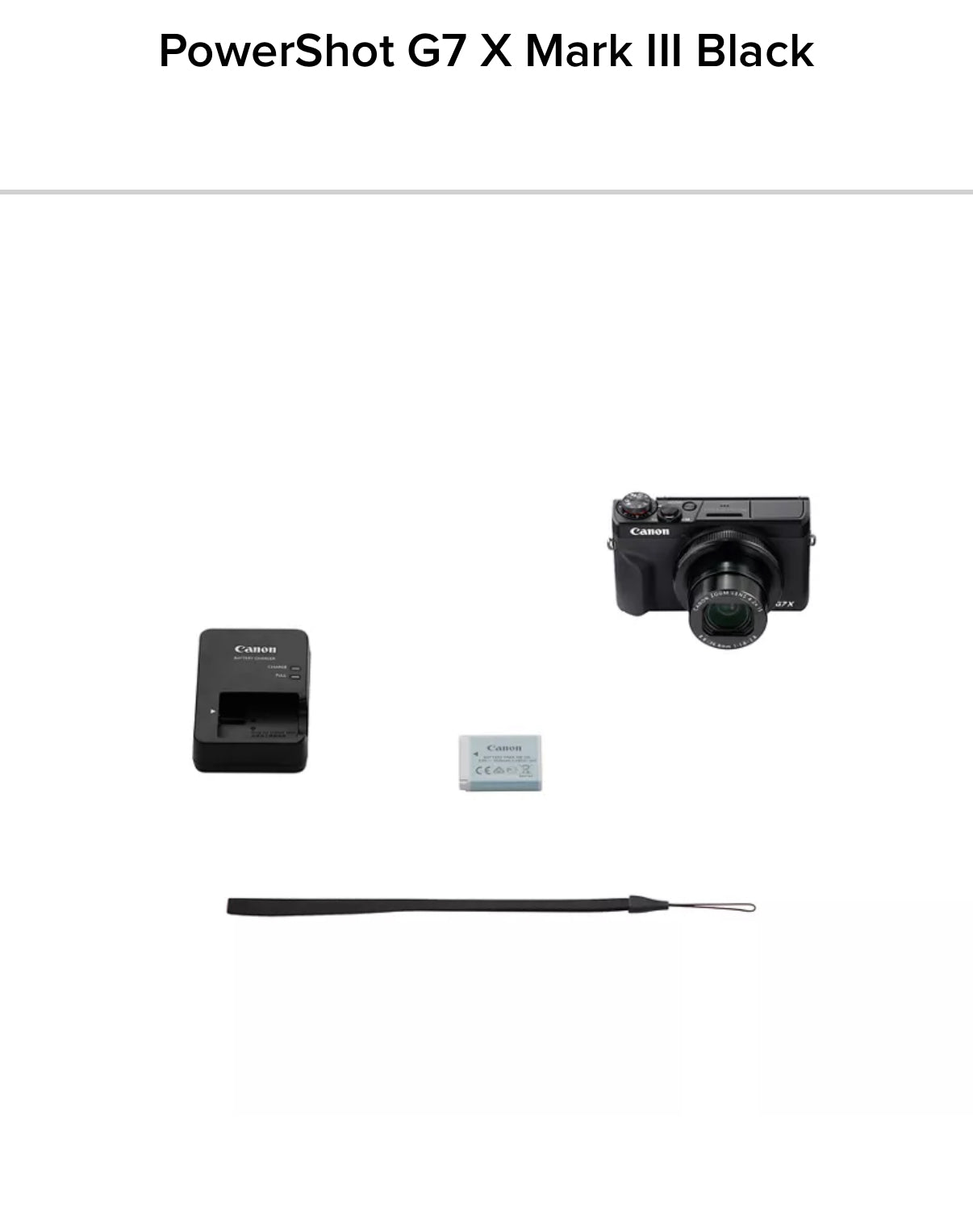 PowerShot G7 X Mark III Black