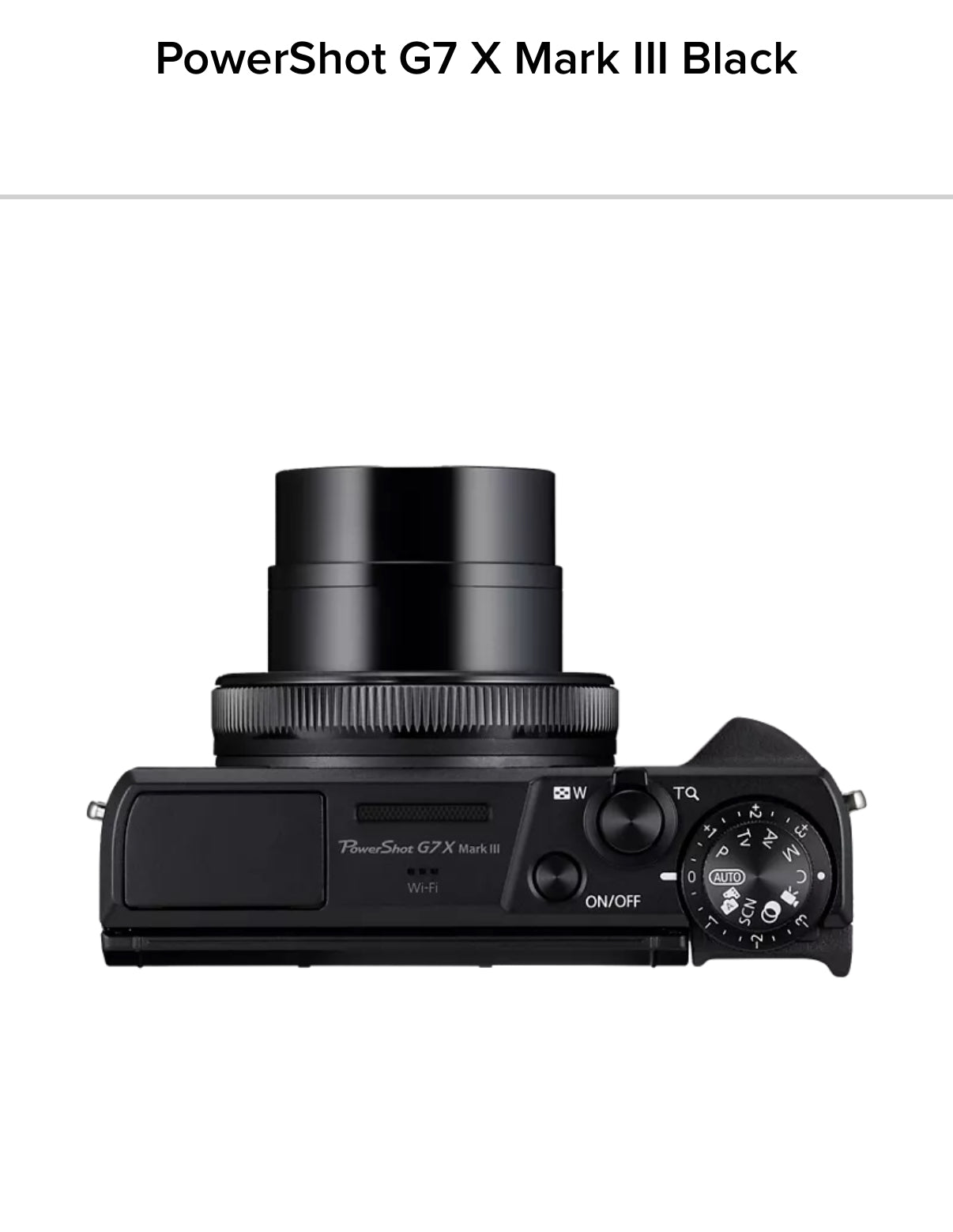 PowerShot G7 X Mark III Black