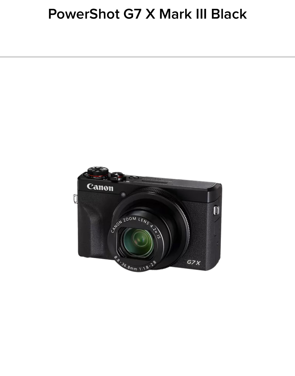 PowerShot G7 X Mark III Black