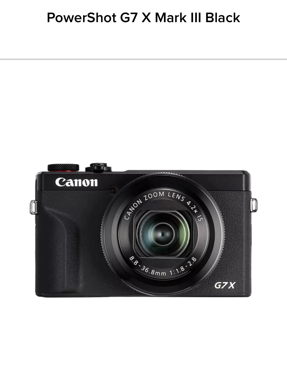 PowerShot G7 X Mark III Black